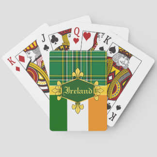 Den Irland medborgaretartanen, flagga, skräddarsy Casinokort