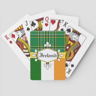 Den Irland medborgaretartanen, flagga, skräddarsy Casinokort