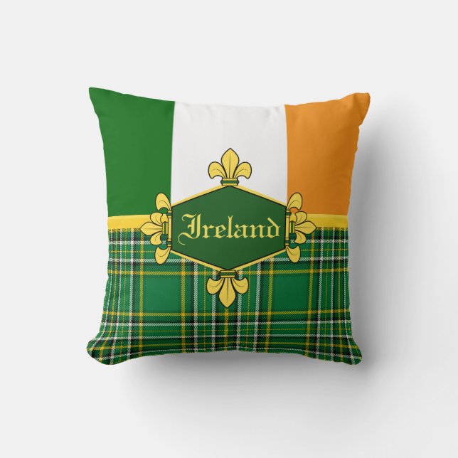 Den Irland medborgaretartanen, flagga, skräddarsy Kudde (Framsida)
