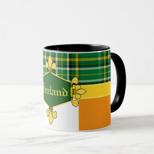Den Irland medborgaretartanen, flagga, skräddarsy Mugg