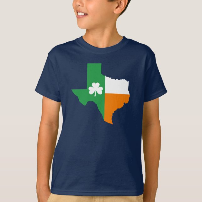 Den irländska Flagga Texas T Shirt (Framsida)