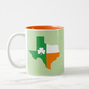 Den irländska Flagga Texas Två-Tonad Mugg