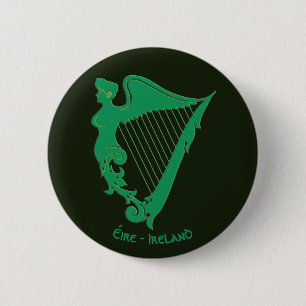 Den irländska harpan - en symbol för Irland Knapp