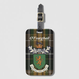 Den irländska Klan Farrell jackar av arm & tartan Bagagebricka