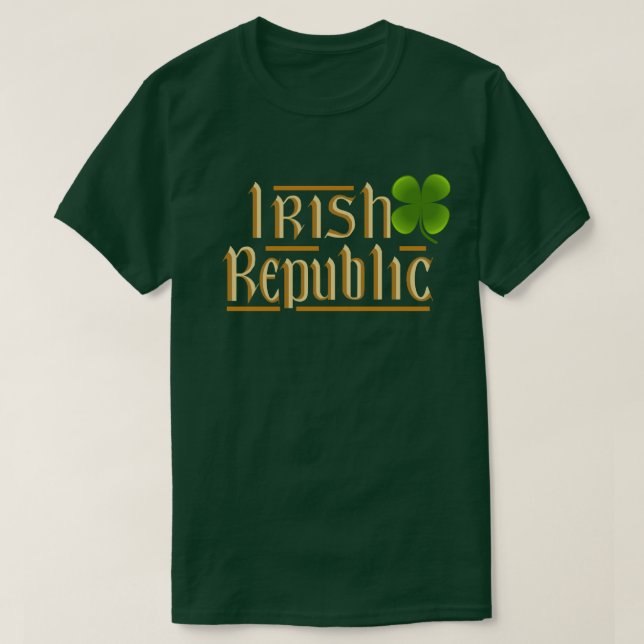 Den irländska republiken sid klöver t-shirt (Design framsida)