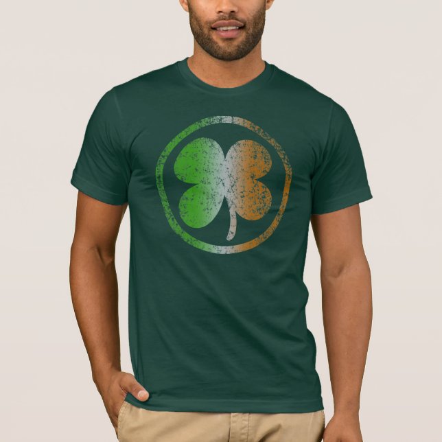 Den irländska shamrocken bleknar t-shirt (Framsida)