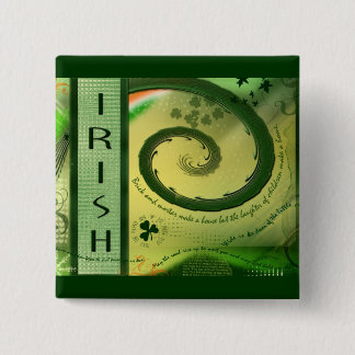 DEN IRLÄNDSKA SHAMROCKEN knäppas Knapp