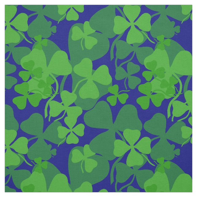Den irländska shamrocken, mörk - slösa, tyg (Provkarta)