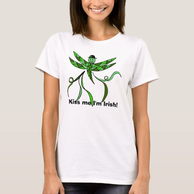 Den irländska sländan, kysser mig tee shirt (Framsida)