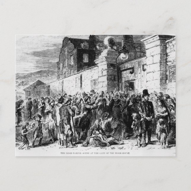 Den irländska svälten vykort (Framsida)