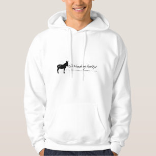 Den irrande hoodien S för åsnavitlogotyp Hoodie