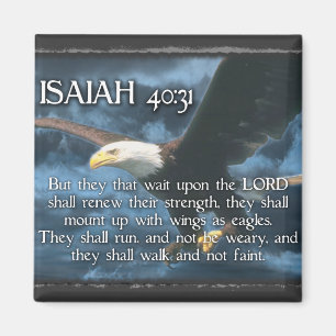 Den ISAIAH 40:31 monterar upp med vingar som ÖRNA Magnet