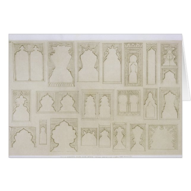 Den islamisk och Moorishbågen planlägger för Hälsningskort (Framsidan Horizontal)