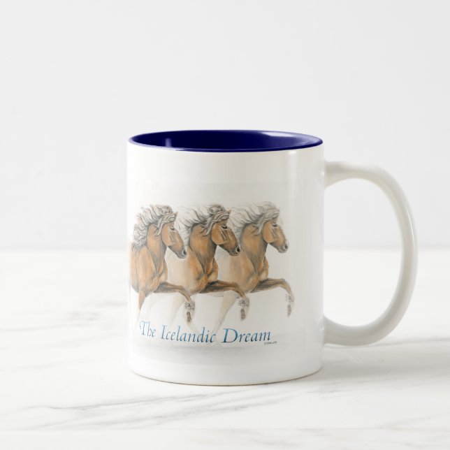 Den isländska drömmen ~ Wrap around Mug Två-Tonad Mugg (Höger)