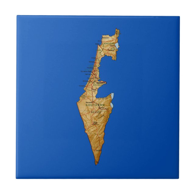 Den Israel kartan belägger med tegel Kakelplatta (Framsidan)