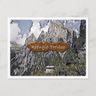 Den Italien - alpine hut Treviso - Dolomiti Vykort
