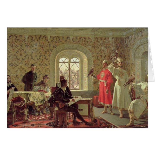 Den italienska ambassadören Calvuci Hälsningskort (Framsidan Horizontal)