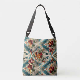 Den italienska Blommigten Damask Whimsical Mönster Axelväska