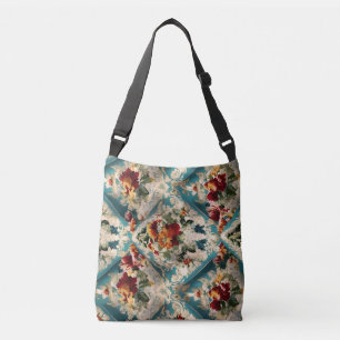 Den italienska Blommigten Damask Whimsical Mönster Axelväska