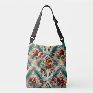 Den italienska Blommigten Damask Whimsical Mönster Axelväska