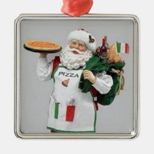 DEN **ITALIENSKA CHEF SANTA** CHRISTMAS-ORNATIONEN JULGRANSPRYDNAD METALL