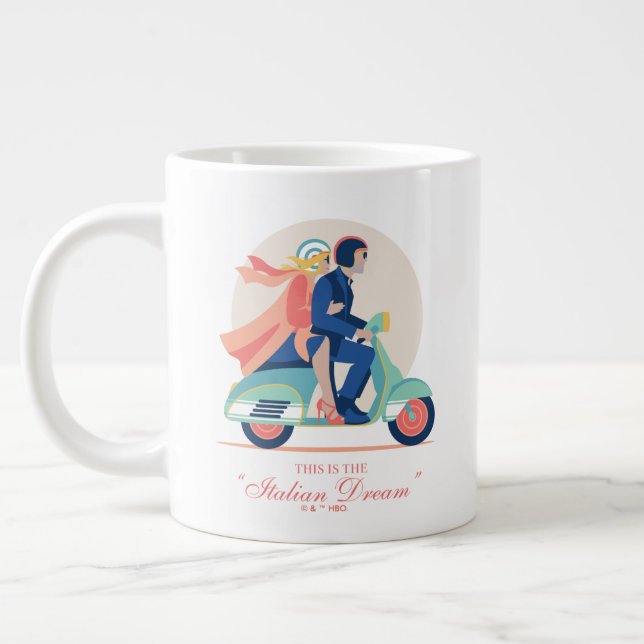 Den italienska drömmen - vitboken jumbo mugg (Vänster)