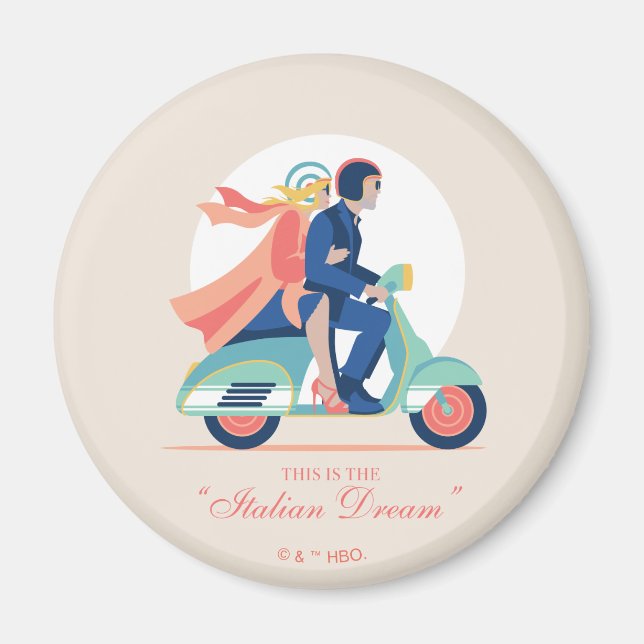 Den italienska drömmen - vitboken magnet (Framsidan)