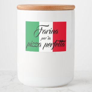Den italienska etiketten Pizza flour Burk - pizzak Mat Etiketter
