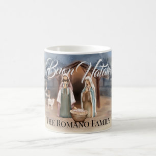 Den italienska familjen Namn Buon Natale Ntivity S Kaffemugg