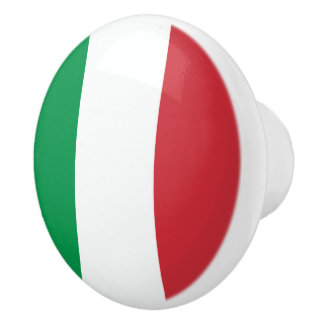 Den italienska flagga av Italien- och dragknappar Knopp