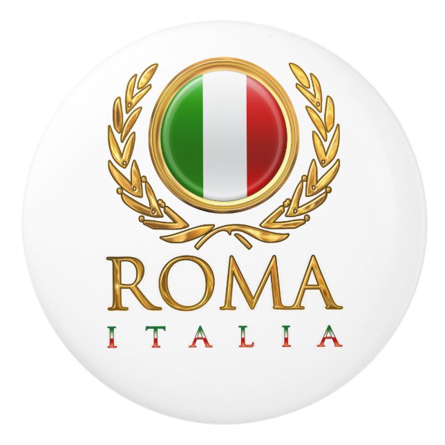 Den italienska Flagga Knopp (Framsidan)