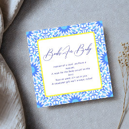 Den italienska Gulten Baby Shower Bok Request Tilläggskort