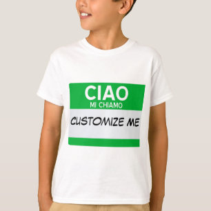 Den italienska hejen mitt namn är… anpassadet t shirt