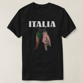 DEN ITALIENSKA HORNEN OCH RÄCKER T-SKJORTAN T SHIRT