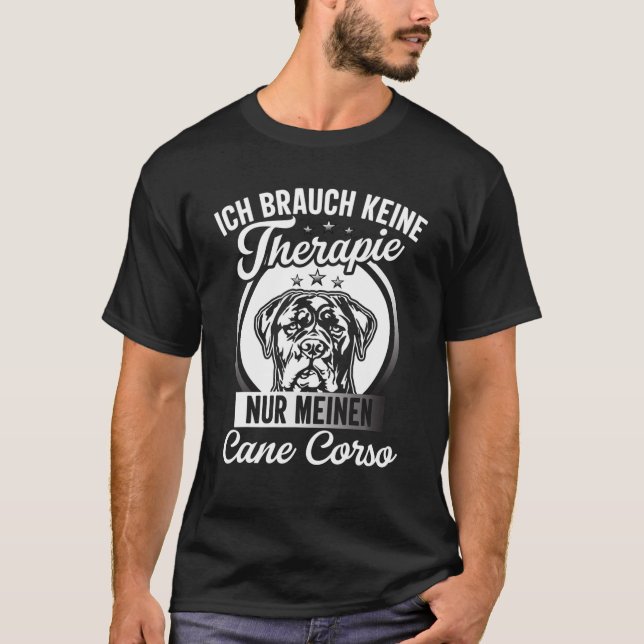 Den italienska Käppen Corso Hund älskare T Shirt (Framsida)