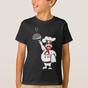 Den italienska kocken servitör Italien pizzeria fo T Shirt