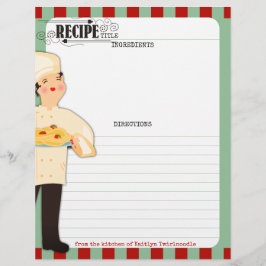Den italienska matrecept letterhead