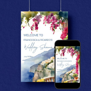 Den italienska möhippan Amalfi kusten välkomnas Poster