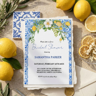 Den italienska Möhippan Lemon Blue Mediterranean Inbjudningar