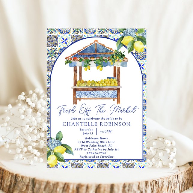 Den italienska Möhippan Lemon Inbjudningar (Skapare uppladdad)