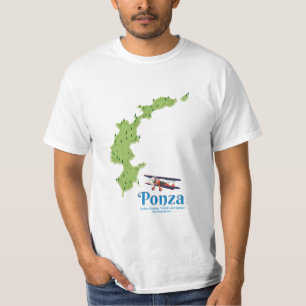 Den italienska ön karta, Ponza. T Shirt