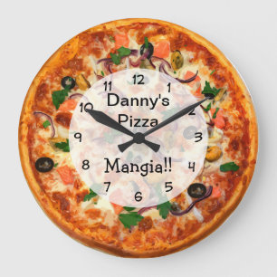 Den italienska Pizzaaffärsväggen tar tid på Stor Klocka