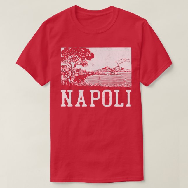 Den italienska regionen Napoli Retro T Shirt (Design framsida)