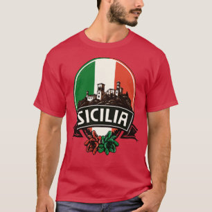 Den italienska regionen Sicilien Retro T Shirt