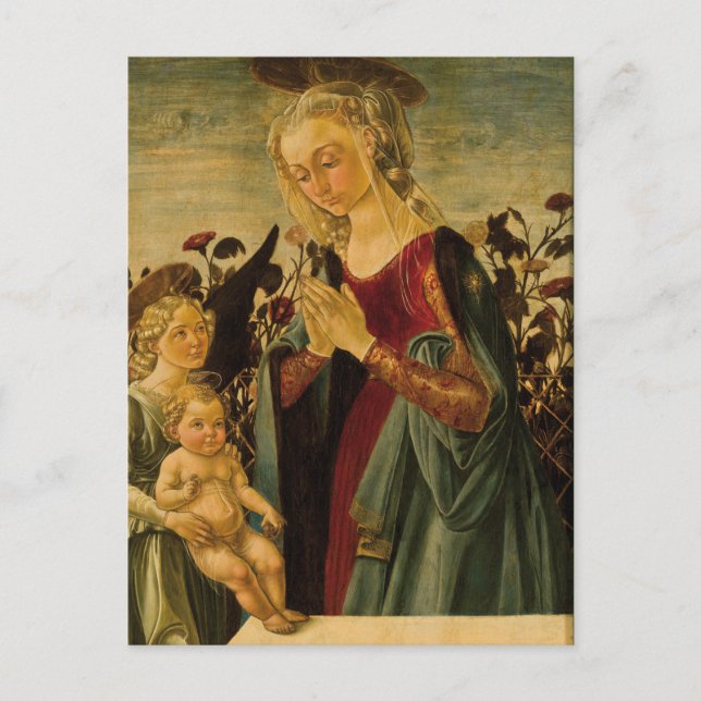 Den italienska Renaissancen Madonna, Child and Ang Vykort (Framsida)