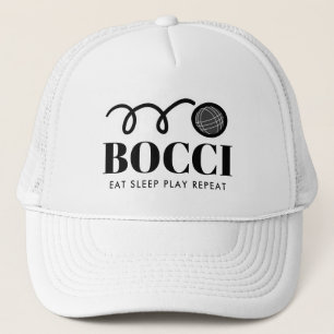 Den italienska truckerkepsen för bocci-spel i boll keps