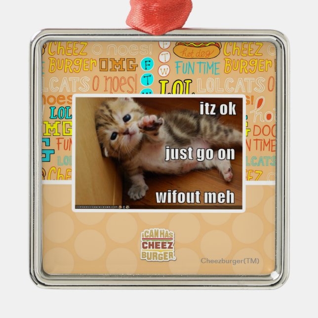 Den Itz oken, går precis på wifoutmeh Julgransprydnad Metall (Framsidan)