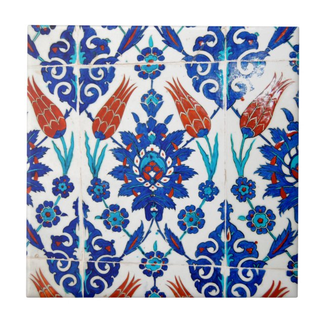 Den Iznik österlänningen belägger med tegel design Kakelplatta (Framsidan)