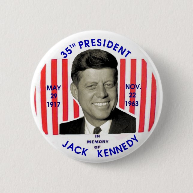 Den Jack Kennedy minnesmärken knäppas Knapp (Framsida)