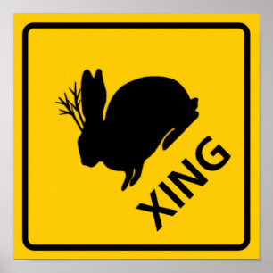 Den Jackalope korsningen huvudvägen undertecknar Poster